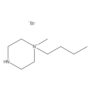 1-Butyl-1-methylpiperazin-1-ium bromide Structure