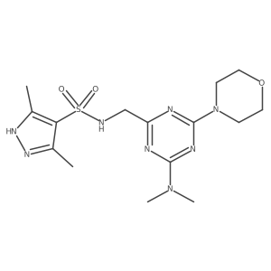 N-((4-(dimethylamino)-6-morpholino-1,3,5-triazin-2-yl)methyl)-3,5-dimethyl-1H-pyrazole-4-sulfonamide Structure