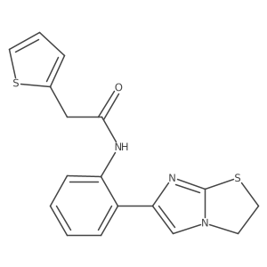 N-(2-(2,3-dihydroimidazo[2,1-b]thiazol-6-yl)phenyl)-2-(thiophen-2-yl)acetamide结构式