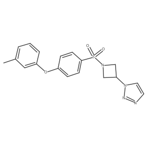 1-(1-((4-(m-tolyloxy)phenyl)sulfonyl)azetidin-3-yl)-1H-1,2,3-triazole Structure