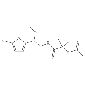 1-((2-(5-Chlorothiophen-2-yl)-2-methoxyethyl)amino)-2-methyl-1-oxopropan-2-yl acetate Structure