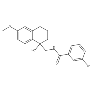 3-bromo-N-((1-hydroxy-6-methoxy-1,2,3,4-tetrahydronaphthalen-1-yl)methyl)benzamide结构式