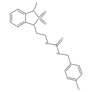 1-(4-chlorobenzyl)-3-(2-(3-methyl-2,2-dioxidobenzo[c][1,2,5]thiadiazol-1(3H)-yl)ethyl)urea结构式