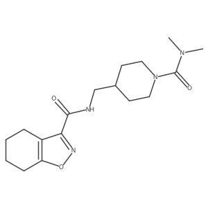 N-((1-(dimethylcarbamoyl)piperidin-4-yl)methyl)-4,5,6,7-tetrahydrobenzo[d]isoxazole-3-carboxamide Structure