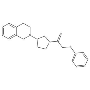 1-(3-(3,4-dihydroisoquinolin-2(1H)-yl)pyrrolidin-1-yl)-2-(pyridin-4-ylthio)ethanone结构式