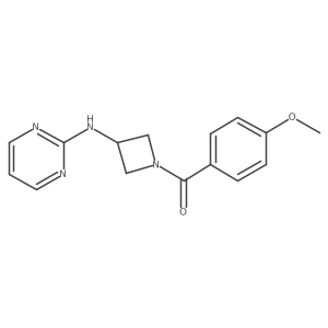 (4-Methoxyphenyl)(3-(pyrimidin-2-ylamino)azetidin-1-yl)methanone Structure
