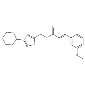 (E)-3-(3-methoxyphenyl)-N-((3-(tetrahydro-2H-pyran-4-yl)-1,2,4-oxadiazol-5-yl)methyl)acrylamide Structure
