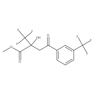 Methyl 2-hydroxy-4-oxo-2-(trifluoromethyl)-4-[3-(trifluoromethyl)phenyl]butanoate Structure