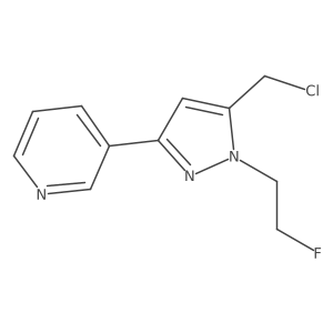 3-(5-(chloromethyl)-1-(2-fluoroethyl)-1H-pyrazol-3-yl)pyridine Structure