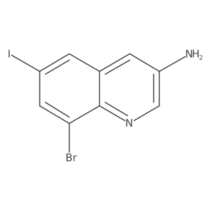 8-Bromo-6-iodoquinolin-3-amine结构式