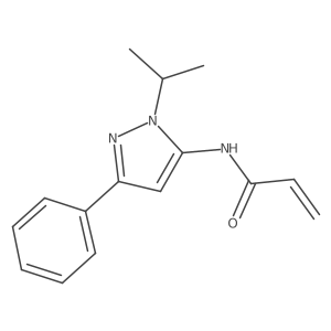 N-[3-phenyl-1-(propan-2-yl)-1H-pyrazol-5-yl]prop-2-enamide Structure