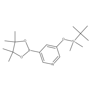 5-((tert-Butyldimethylsilyl)oxy)pyridine-3-boronic acid pinacol ester结构式