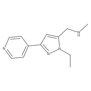 1-(1-ethyl-3-(pyridin-4-yl)-1H-pyrazol-5-yl)-N-methylmethanamine结构式