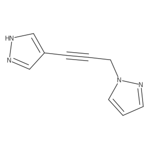 1-[3-(1H-pyrazol-4-yl)prop-2-yn-1-yl]-1H-pyrazole结构式