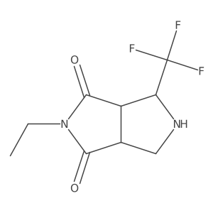 2-ethyl-4-(trifluoromethyl)tetrahydropyrrolo[3,4-c]pyrrole-1,3(2H,3aH)-dione结构式
