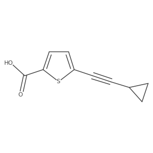 5-(2-Cyclopropylethynyl)thiophene-2-carboxylic acid Structure