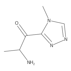 (2R)-2-amino-1-(4-methyl-4H-1,2,4-triazol-3-yl)propan-1-one结构式