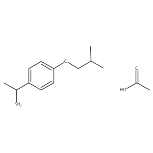 1-[4-(2-Methylpropoxy)phenyl]ethanamine; acetic acid Structure