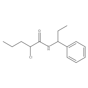 2-chloro-N-(1-phenylpropyl)pentanamide结构式