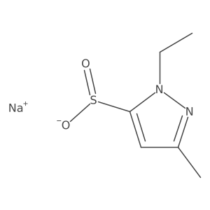 sodium 1-ethyl-3-methyl-1H-pyrazole-5-sulfinate Structure