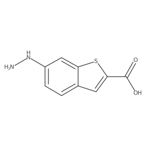 6-Hydrazinyl-1-benzothiophene-2-carboxylic acid结构式