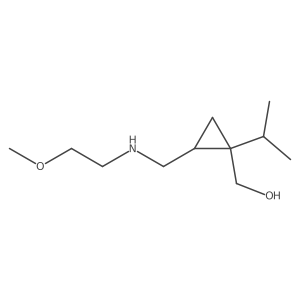 (2-{[(2-Methoxyethyl)amino]methyl}-1-(propan-2-yl)cyclopropyl)methanol结构式