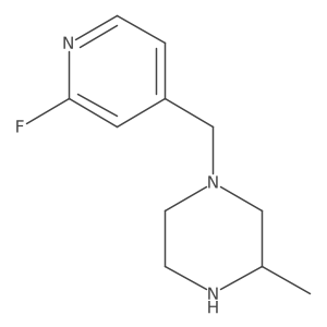 1-[(2-Fluoropyridin-4-yl)methyl]-3-methylpiperazine结构式