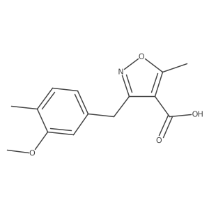 3-[(3-Methoxy-4-methylphenyl)methyl]-5-methyl-1,2-oxazole-4-carboxylic acid Structure