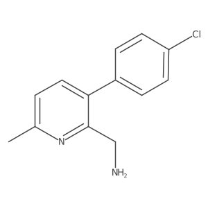 [3-(4-Chlorophenyl)-6-methylpyridin-2-yl]methanamine结构式