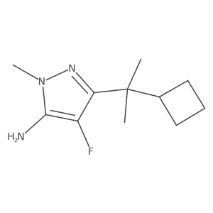 3-(2-cyclobutylpropan-2-yl)-4-fluoro-1-methyl-1H-pyrazol-5-amine Structure