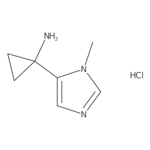 1-(3-Methylimidazol-4-yl)cyclopropan-1-amine;hydrochloride结构式