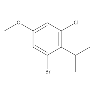 1-Bromo-3-chloro-2-isopropyl-5-methoxybenzene Structure