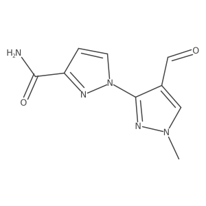 1-(4-formyl-1-methyl-1H-pyrazol-3-yl)-1H-pyrazole-3-carboxamide Structure