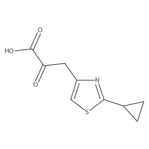 3-(2-Cyclopropyl-1,3-thiazol-4-yl)-2-oxopropanoic acid Structure