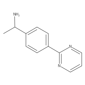 1-(4-(Pyrimidin-2-yl)phenyl)ethanamine结构式