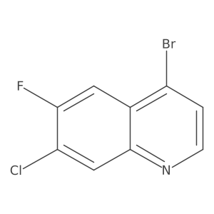 4-Bromo-7-chloro-6-fluoroquinoline结构式