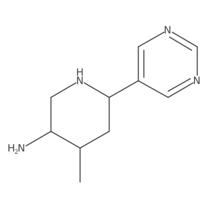 4-Methyl-6-(pyrimidin-5-yl)piperidin-3-amine结构式