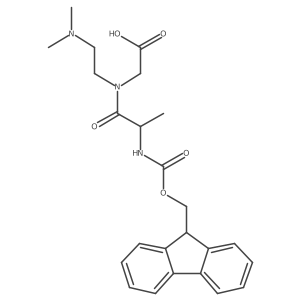 2-[(2S)-N-[2-(dimethylamino)ethyl]-2-({[(9H-fluoren-9-yl)methoxy]carbonyl}amino)propanamido]acetic acid结构式