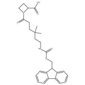 1-[6-({[(9H-fluoren-9-yl)methoxy]carbonyl}amino)-4,4-dimethylhexanoyl]azetidine-2-carboxylic acid Structure