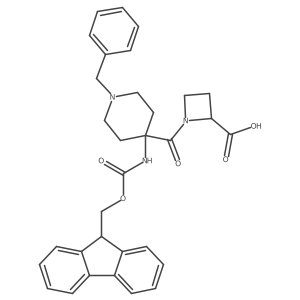 1-[1-benzyl-4-({[(9H-fluoren-9-yl)methoxy]carbonyl}amino)piperidine-4-carbonyl]azetidine-2-carboxylic acid结构式