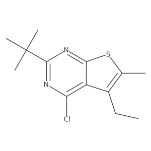 2-Tert-butyl-4-chloro-5-ethyl-6-methylthieno[2,3-d]pyrimidine Structure