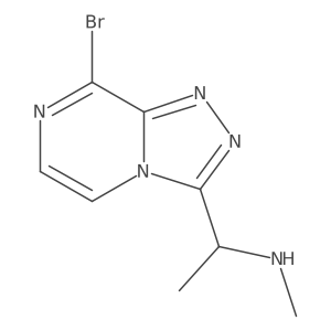 (1-{8-Bromo-[1,2,4]triazolo[4,3-a]pyrazin-3-yl}ethyl)(methyl)amine结构式
