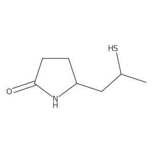 5-(2-Sulfanylpropyl)pyrrolidin-2-one结构式