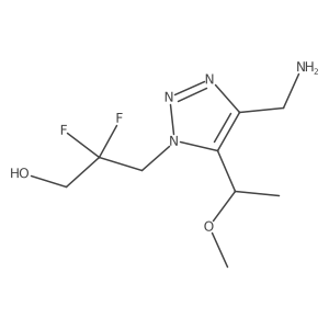 3-[4-(aminomethyl)-5-(1-methoxyethyl)-1H-1,2,3-triazol-1-yl]-2,2-difluoropropan-1-ol Structure