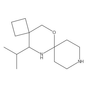 14-(Propan-2-yl)-6-oxa-10,13-diazadispiro[3.2.5^{7}.2^{4}]tetradecane结构式