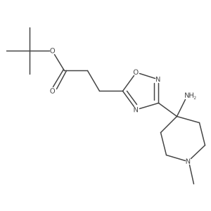 Tert-butyl 3-[3-(4-amino-1-methylpiperidin-4-yl)-1,2,4-oxadiazol-5-yl]propanoate Structure