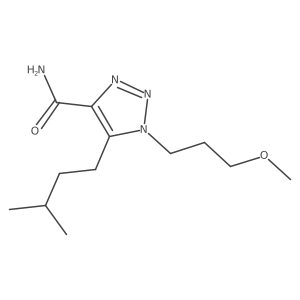 1-(3-methoxypropyl)-5-(3-methylbutyl)-1H-1,2,3-triazole-4-carboxamide结构式