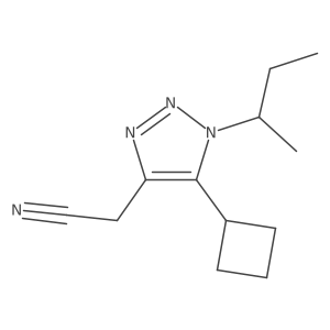 2-[1-(butan-2-yl)-5-cyclobutyl-1H-1,2,3-triazol-4-yl]acetonitrile结构式