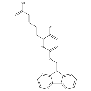 6-({[(9H-fluoren-9-yl)methoxy]carbonyl}amino)hept-2-enedioic acid结构式