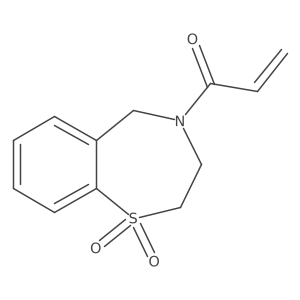 4-(Prop-2-enoyl)-2,3,4,5-tetrahydro-1lambda6,4-benzothiazepine-1,1-dione结构式